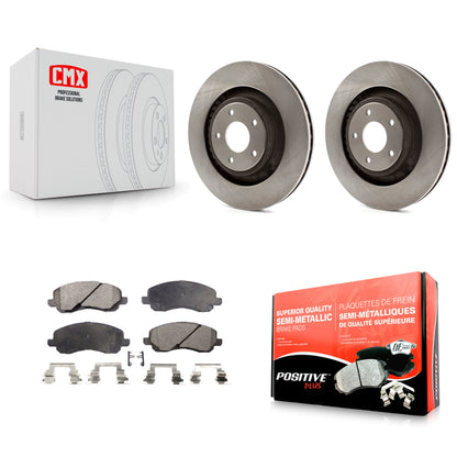 [Avant] Kit de Disque et plaquette (semi-métallique) de frein pour 2012 Chrysler 200 Dodge Avenger avec 340mm Diameter Rotor K8F-100233