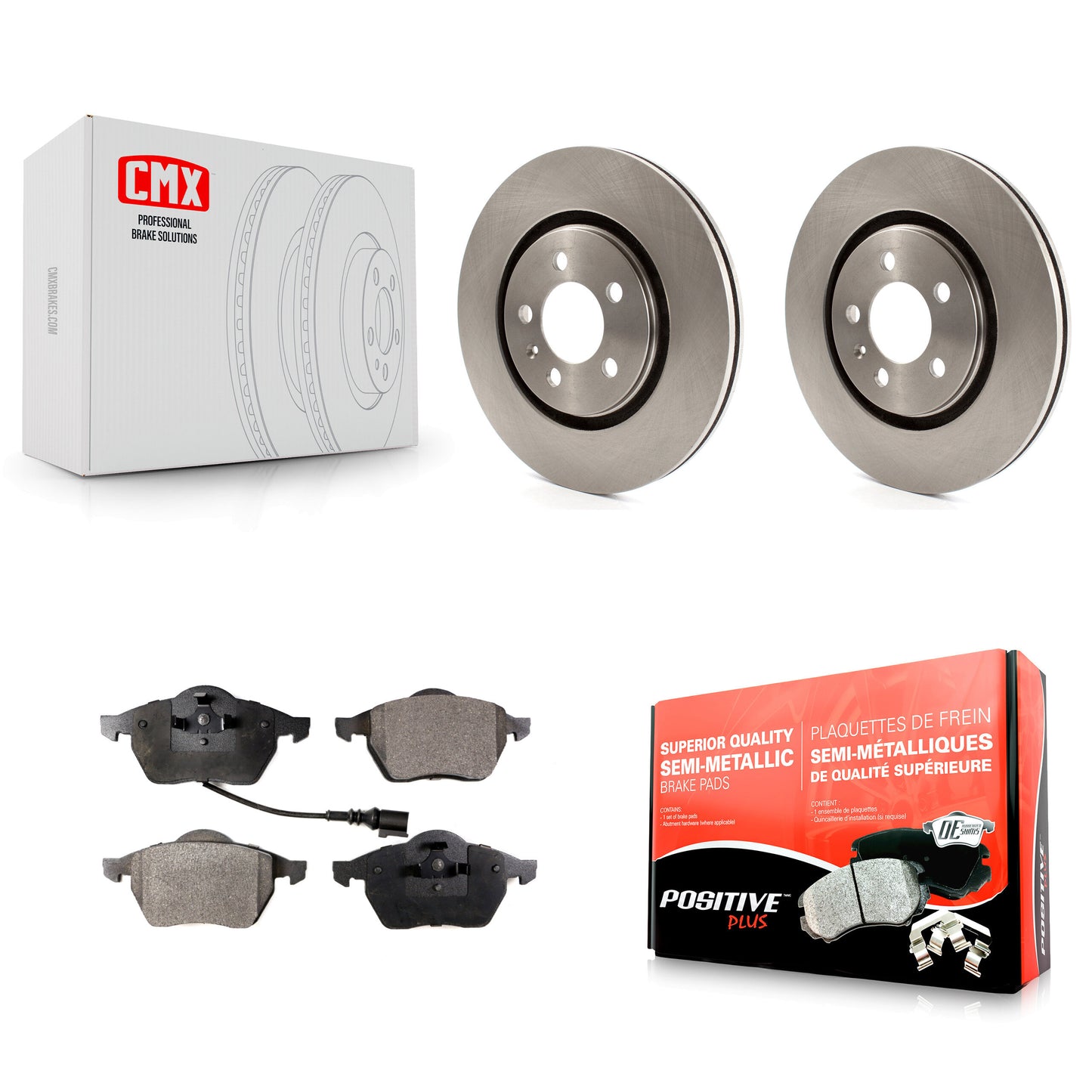 [Avant] Kit de Disque et plaquette (semi-métallique) de frein pour 1996 Volkswagen Passat 2.8L K8F-100273