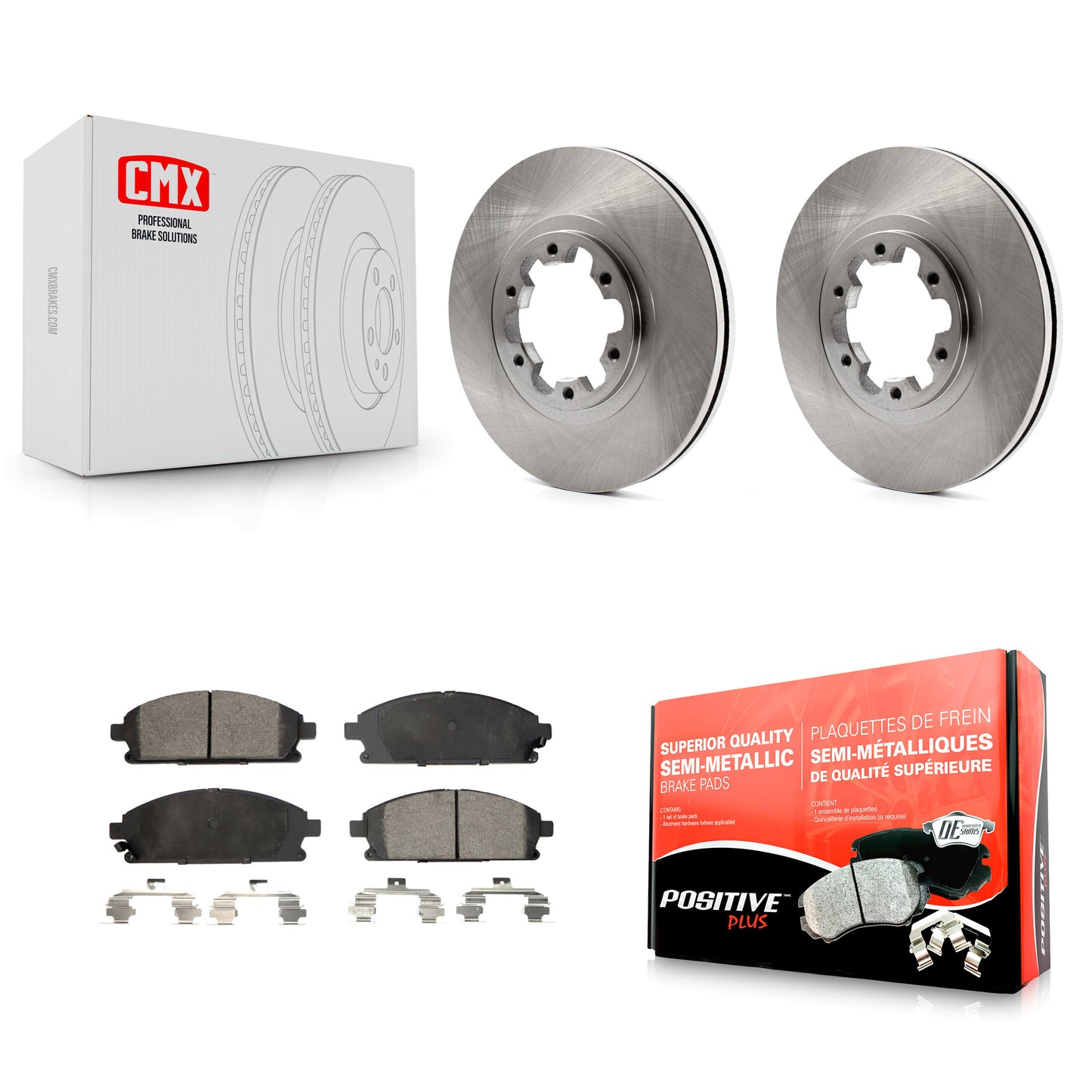 [Avant] Kit de Disque et plaquette (semi-métallique) de frein pour Nissan Pathfinder INFINITI QX4 K8F-100305