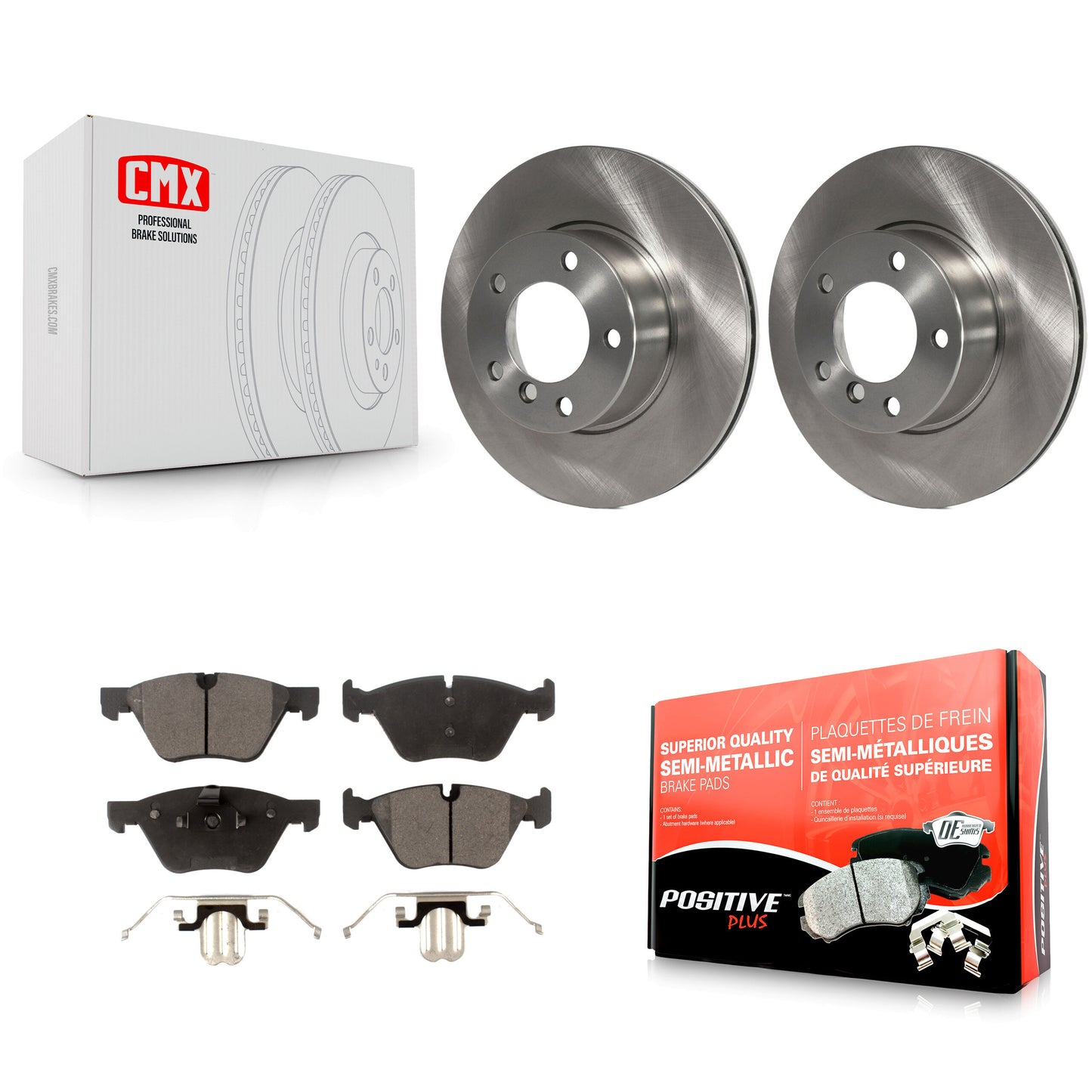 [Avant] Kit de Disque et plaquette (semi-métallique) de frein pour BMW 528i 525i K8F-100319