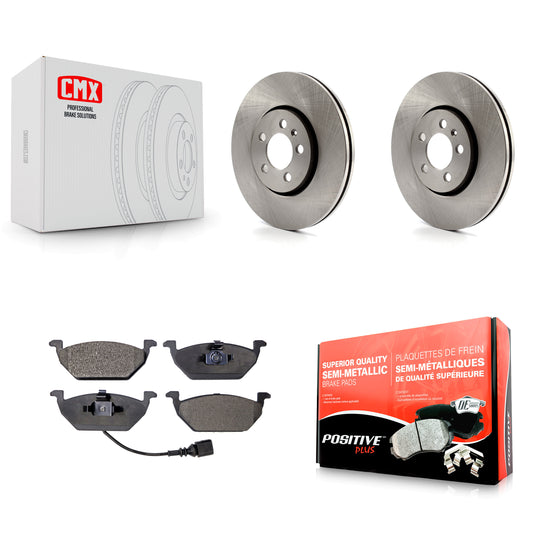 [Avant] Kit de Disque et plaquette (semi-métallique) de frein pour 2000-2001 Volkswagen Golf 2.0L avec 288mm Diameter Rotor K8F-100321