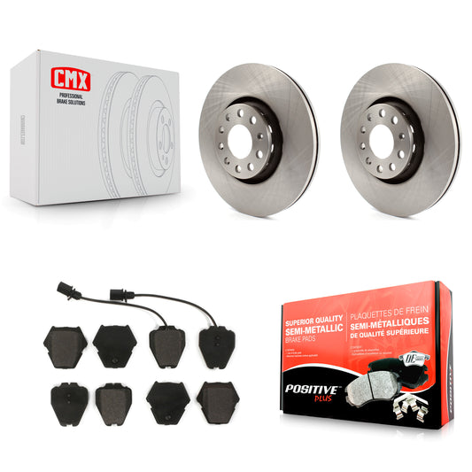 [Avant] Kit de Disque et plaquette (semi-métallique) de frein pour 2000 Audi A8 Quattro avec 323mm Diameter Rotor K8F-100339