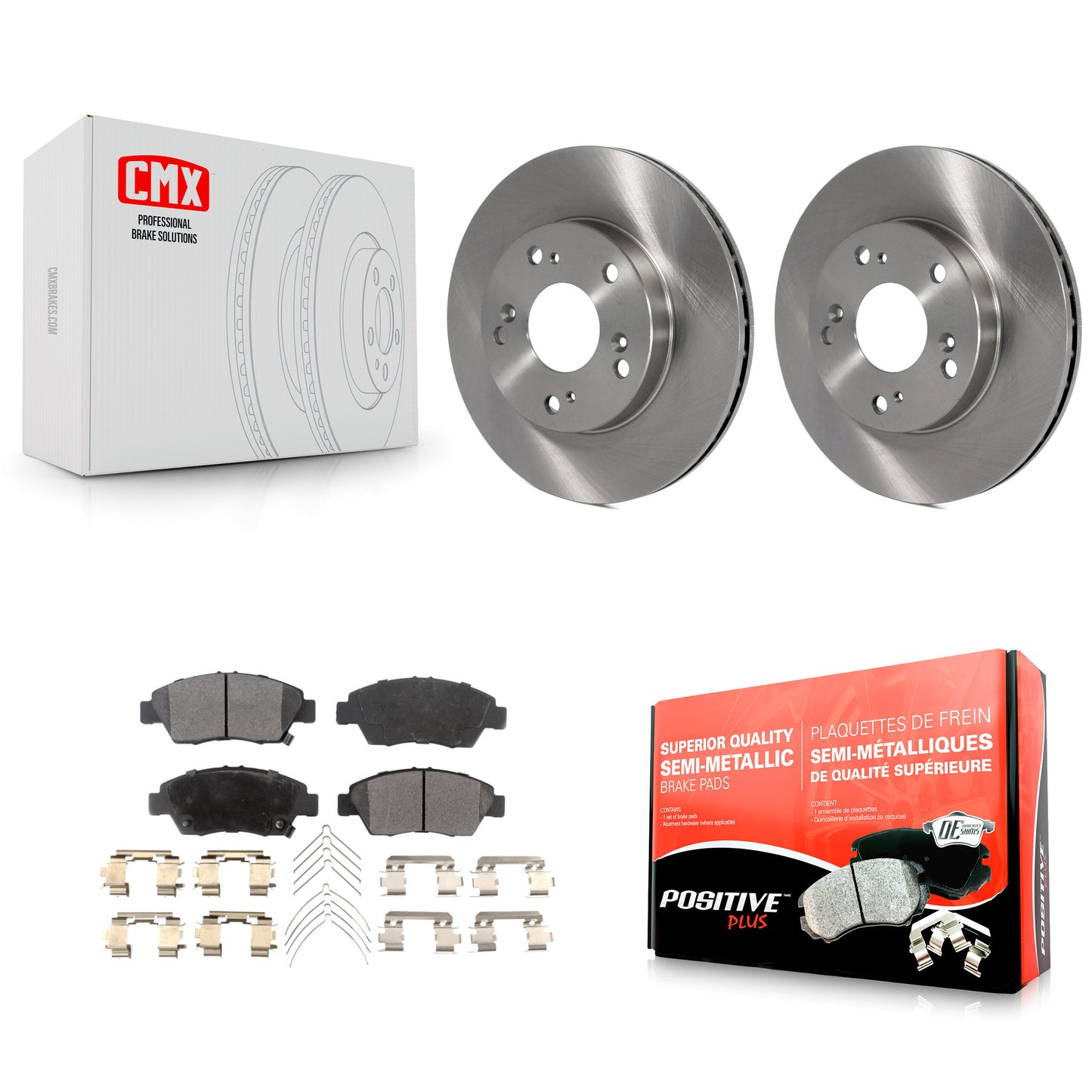 [Avant] Kit de Disque et plaquette (semi-métallique) de frein pour Honda Civic Acura RSX CR-Z K8F-100357