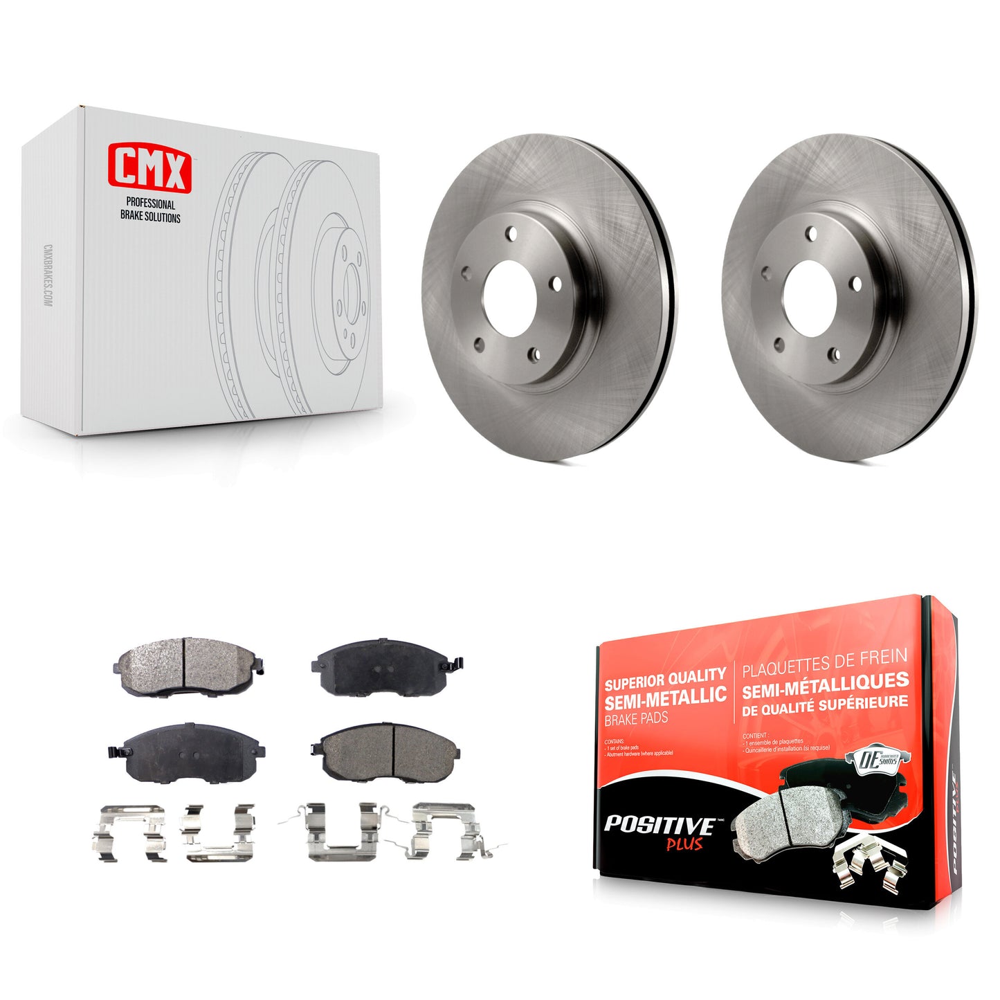 [Avant] Kit de Disque et plaquette (semi-métallique) de frein pour Nissan Altima Maxima Infiniti I35 INFINITI K8F-100360