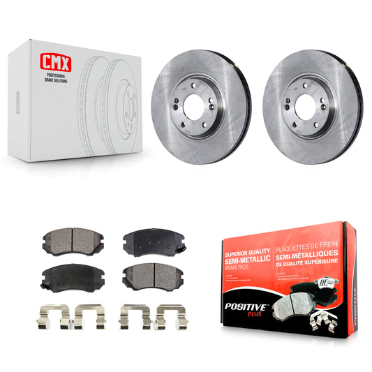 [Avant] Kit de Disque et plaquette (semi-métallique) de frein pour Hyundai Azera Kia Amanti K8F-100406