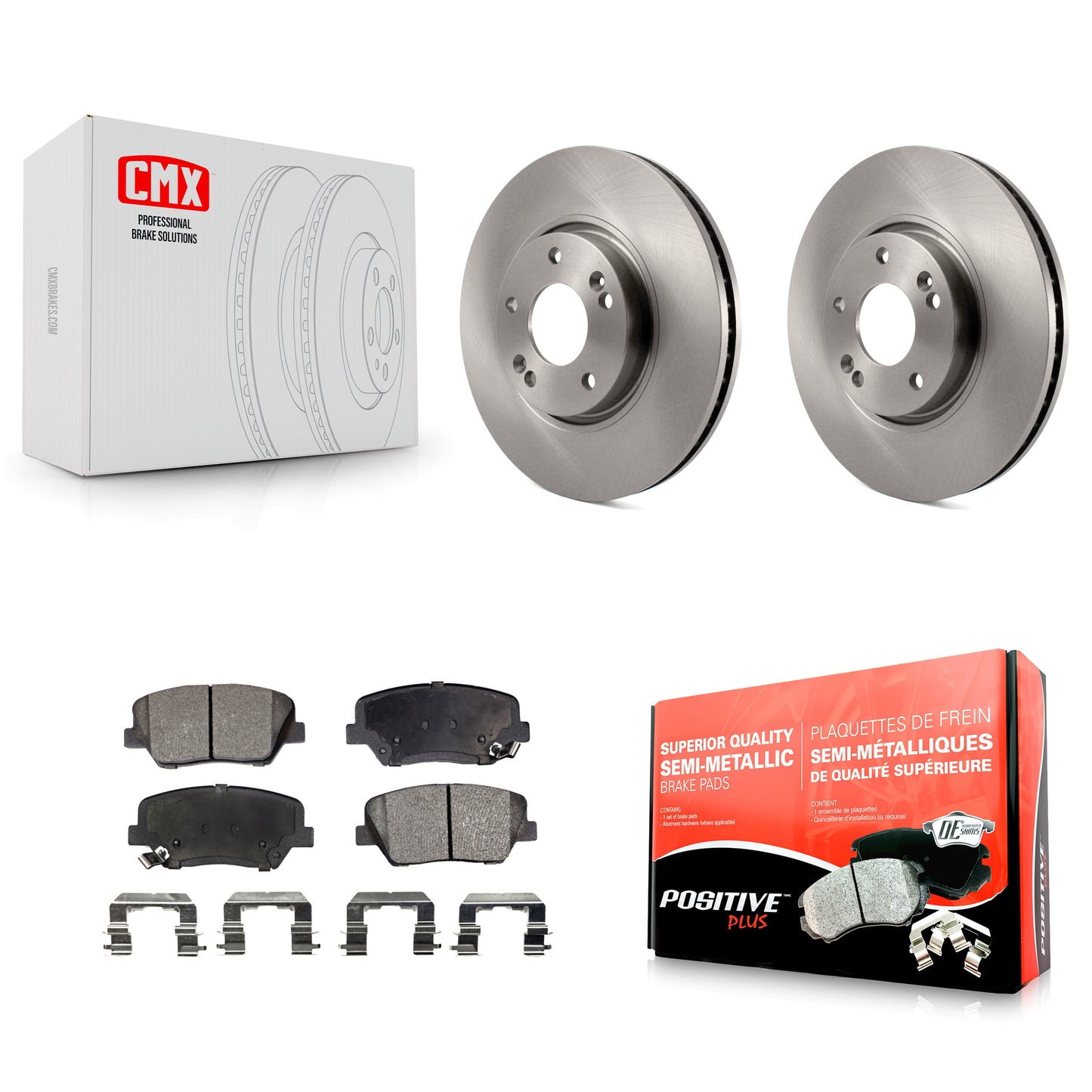 [Avant] Kit de Disque et plaquette (semi-métallique) de frein pour 2014-2017 Kia Rondo K8F-100452