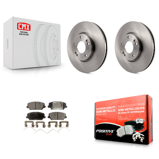 [Avant] Kit de Disque et plaquette (semi-métallique) de frein pour Kia Forte Hyundai Veloster Forte5 K8F-100458
