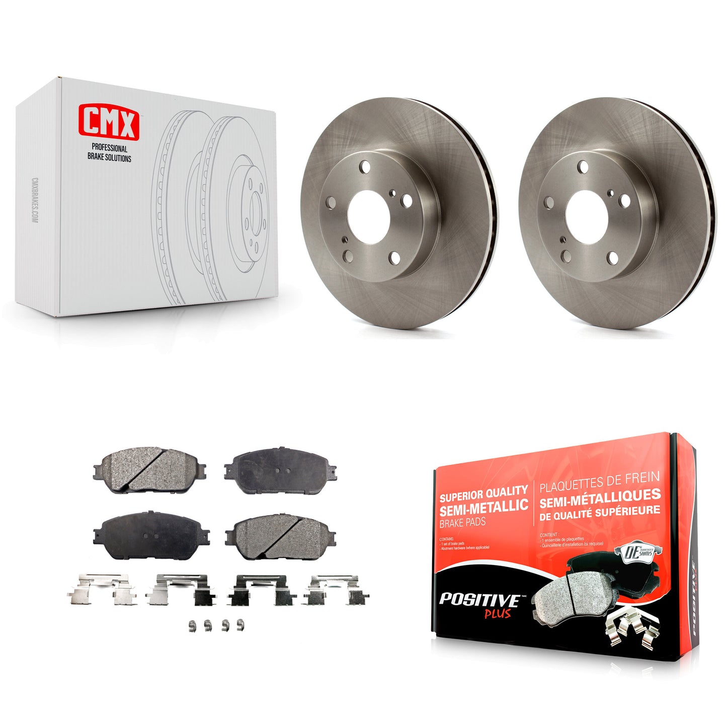 [Avant] Kit de Disque et plaquette (semi-métallique) de frein pour 2005-2015 Toyota Tacoma avec 5 Lug Wheels K8F-100461