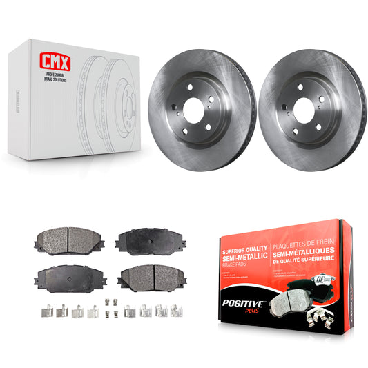 [Avant] Kit de Disque et plaquette (semi-métallique) de frein pour Toyota RAV4 Scion tC Matrix Pontiac Vibe Corolla iM Mirai K8F-100465