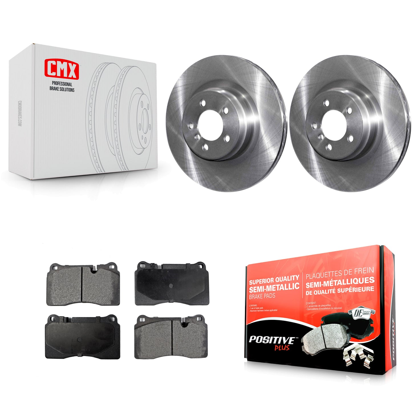 [Avant] Kit de Disque et plaquette (semi-métallique) de frein pour 2006-2009 Land Rover Range Supercharged K8F-100489