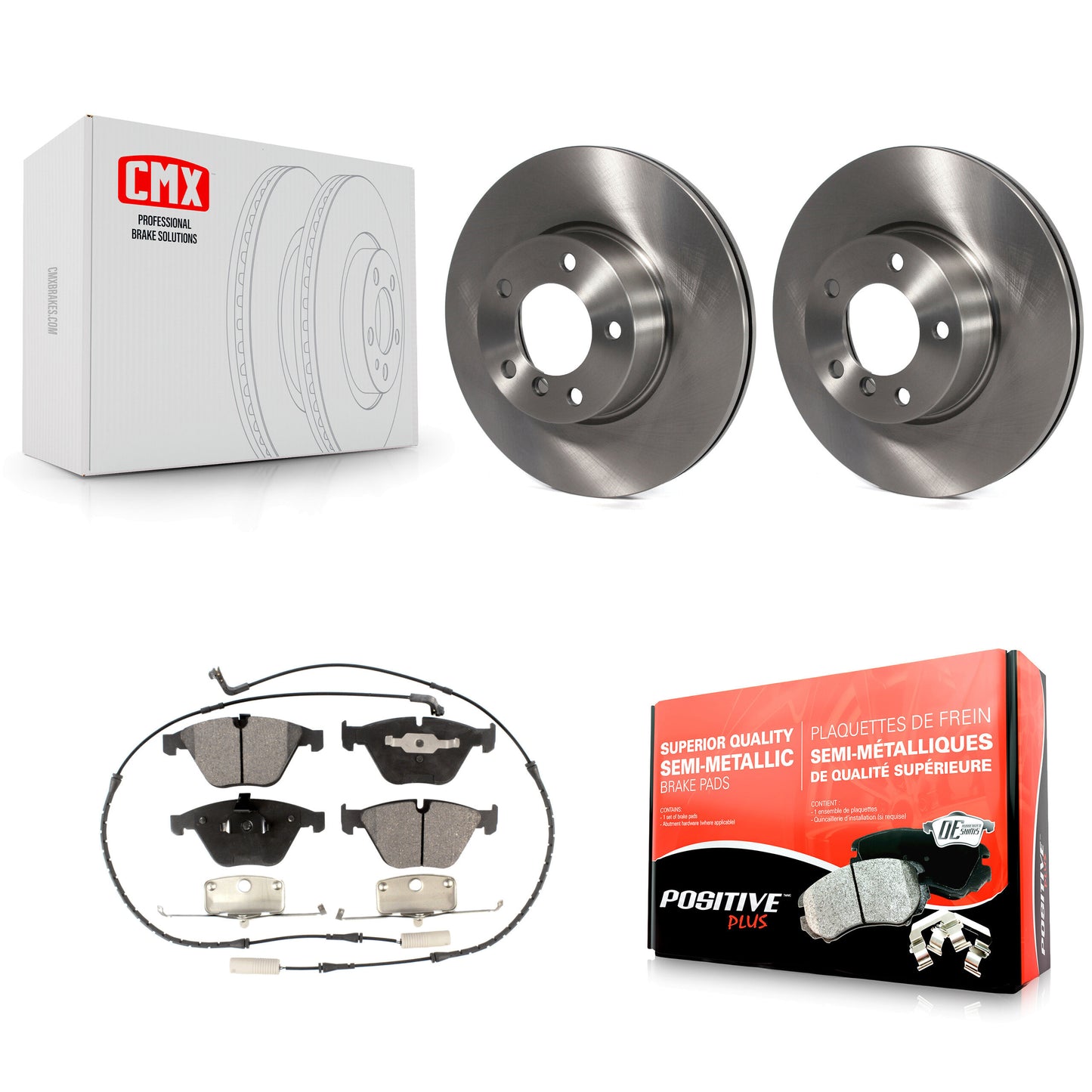 [Avant] Kit de Disque et plaquette (semi-métallique) de frein pour BMW 328i xDrive X1 328xi 323i K8F-100529