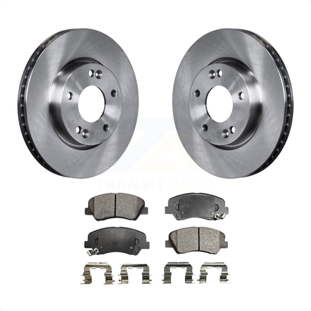[Avant] Kit de Disque et plaquette (semi-métallique) de frein pour 2014 Kia Forte5 EX K8F-100554 par Transit Auto