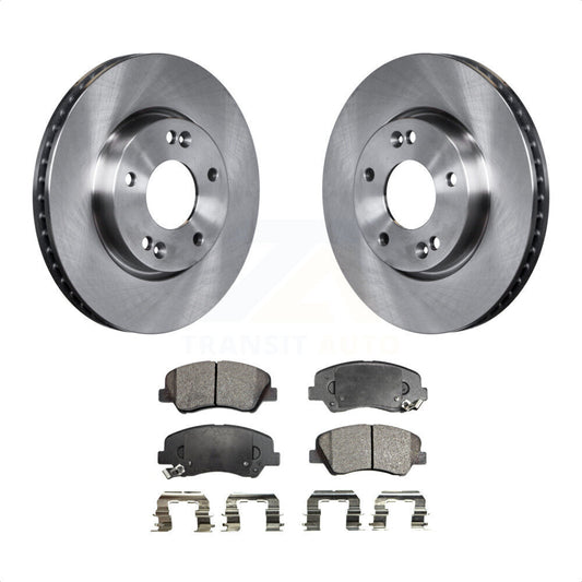[Avant] Kit de Disque et plaquette (semi-métallique) de frein pour 2014 Kia Forte5 EX K8F-100554 par Transit Auto