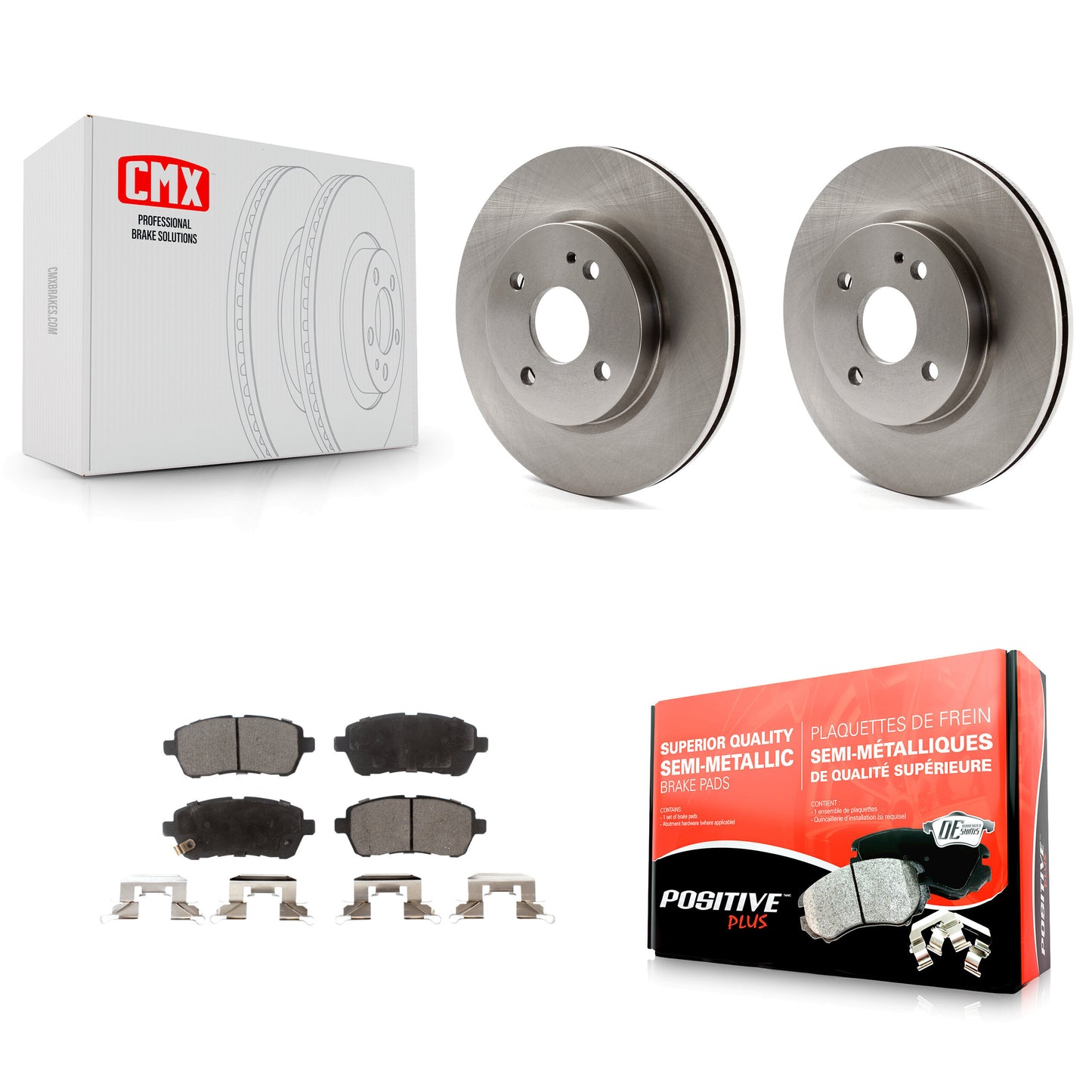 [Avant] Kit de Disque et plaquette (semi-métallique) de frein pour 2011-2014 Mazda 2 K8F-100569