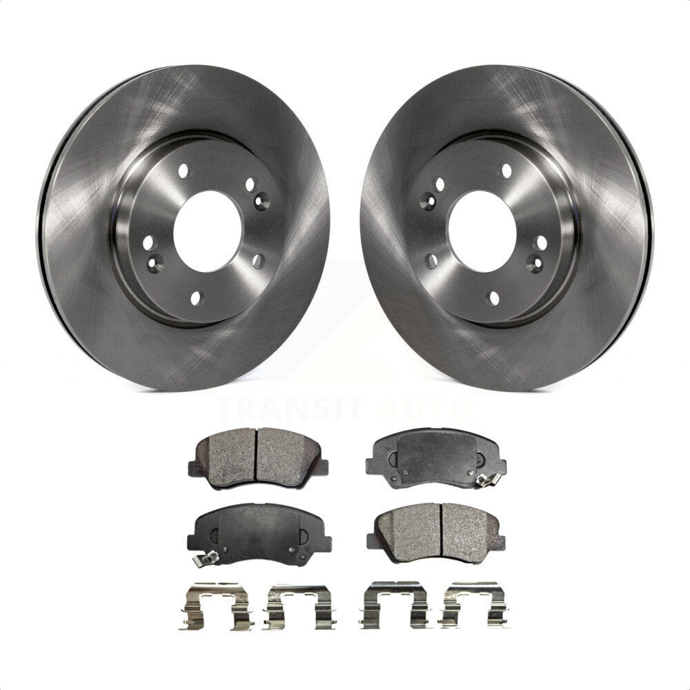 [Avant] Kit de Disque et plaquette (semi-métallique) de frein pour Hyundai Elantra Kia Forte Veloster GT Forte5 Coupe Koup K8F-100573 par Transit Auto