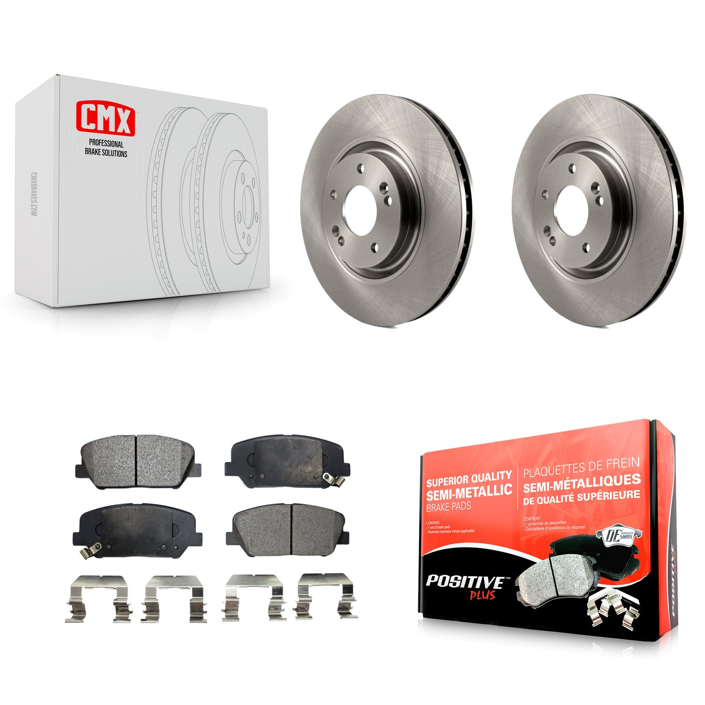 [Avant] Kit de Disque et plaquette (semi-métallique) de frein pour 2011-2015 Kia Optima 2.0L K8F-100577