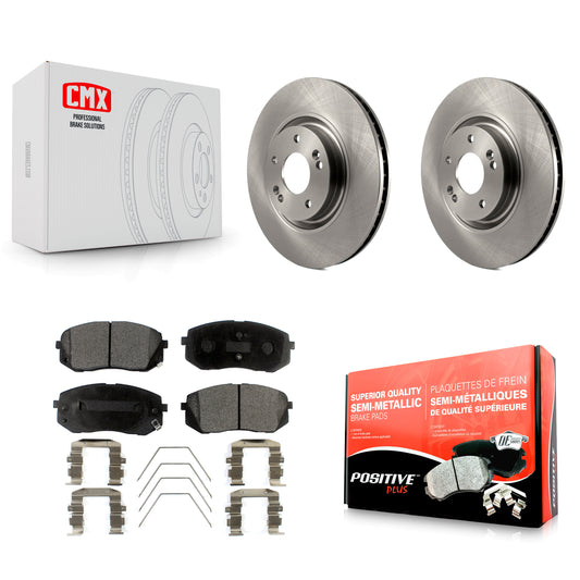 [Avant] Kit de Disque et plaquette (semi-métallique) de frein pour Hyundai Sonata Kia Optima K8F-100580