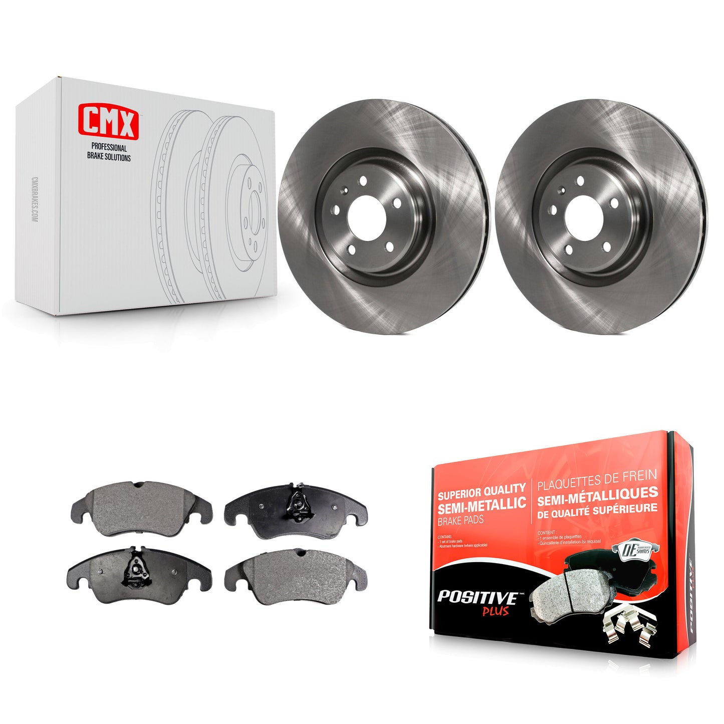 [Avant] Kit de Disque et plaquette (semi-métallique) de frein pour 2014 Audi A6 avec 356mm Diameter Rotor K8F-100585