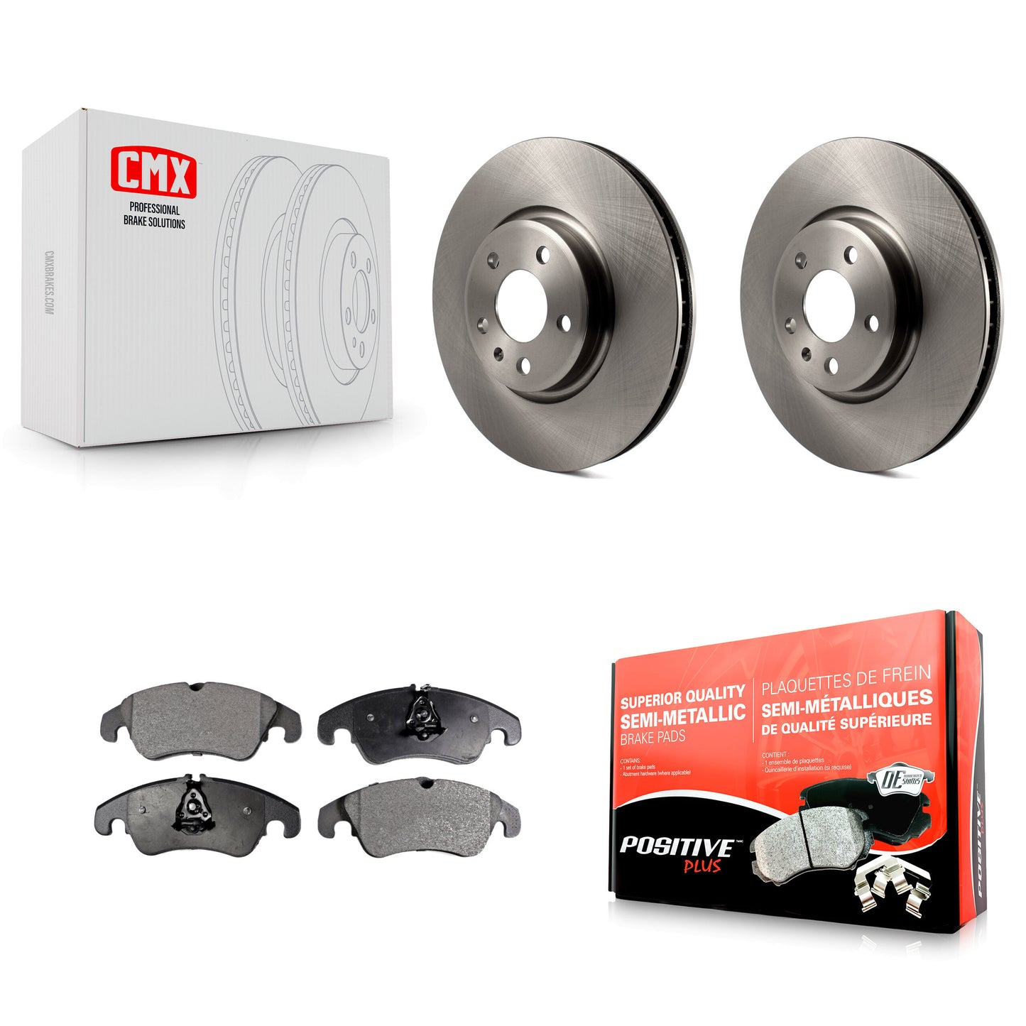 [Avant] Kit de Disque et plaquette (semi-métallique) de frein pour Audi A4 Q5 A5 Quattro A7 allroad A6 S5 K8F-100587