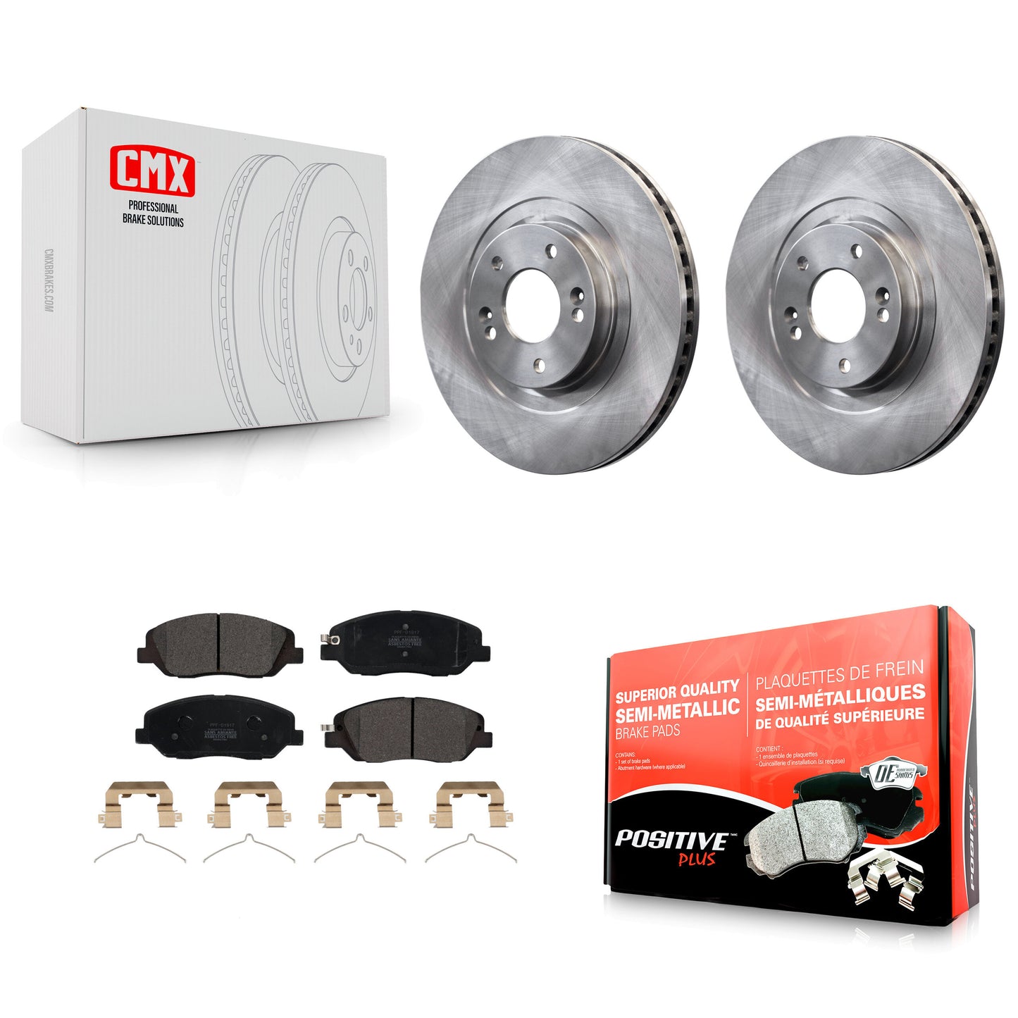 [Avant] Kit de Disque et plaquette (semi-métallique) de frein pour Hyundai Santa Fe XL K8F-100607