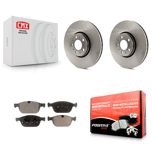 [Avant] Kit de Disque et plaquette (semi-métallique) de frein pour 2003-2014 Volvo XC90 avec 328mm Diameter Rotor K8F-100614