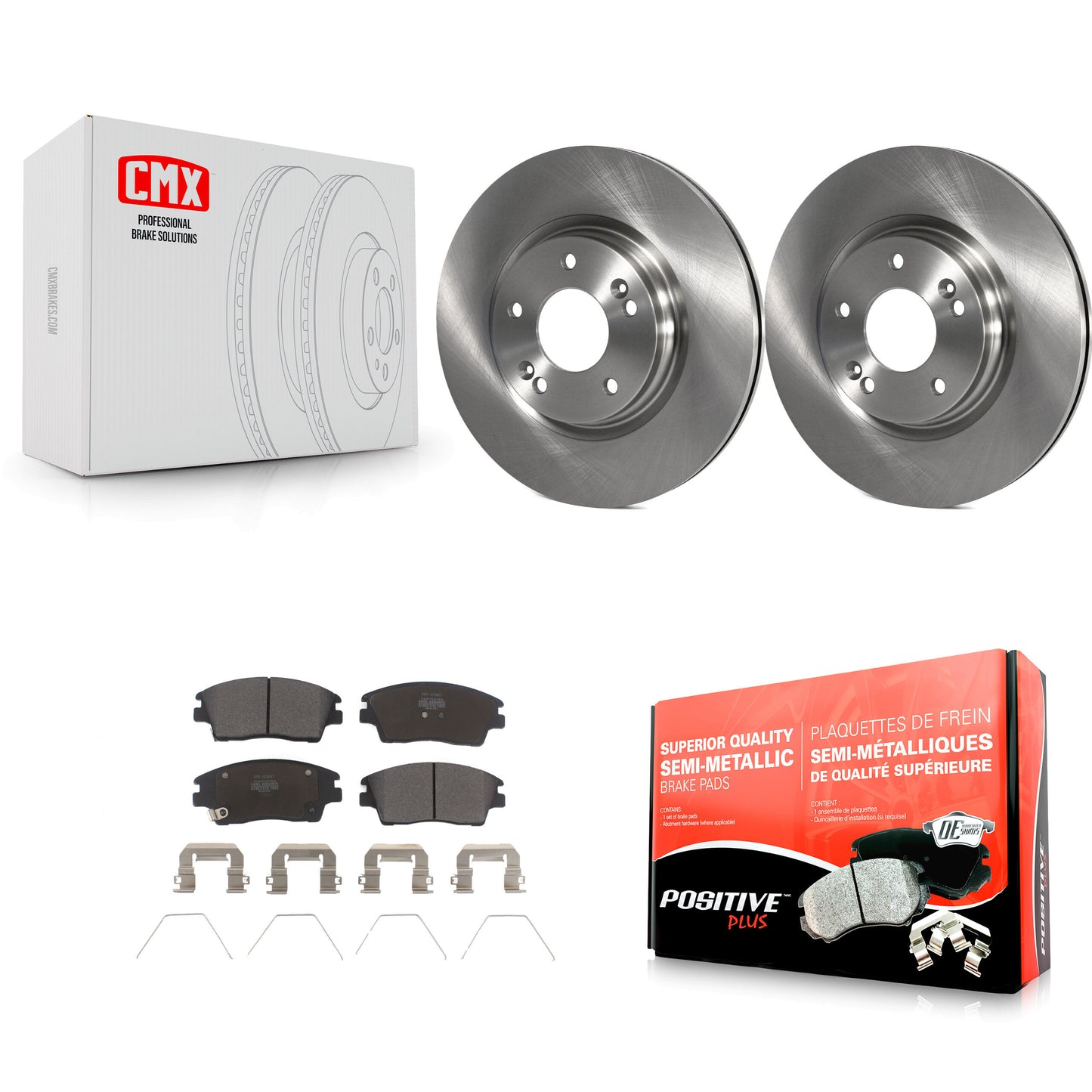 [Avant] Kit de Disque et plaquette (semi-métallique) de frein pour Hyundai Elantra Tucson Kia Sportage K8F-100641