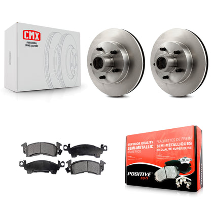[Avant] Kit de Disque et plaquette (semi-métallique) de frein pour Chevrolet C10 G20 GMC Cadillac C1500 G2500 Fleetwood R10 Brougham K5 Blazer R1500 Suburban G10 DeVille Commercial Chassis G1500 K8F-100654
