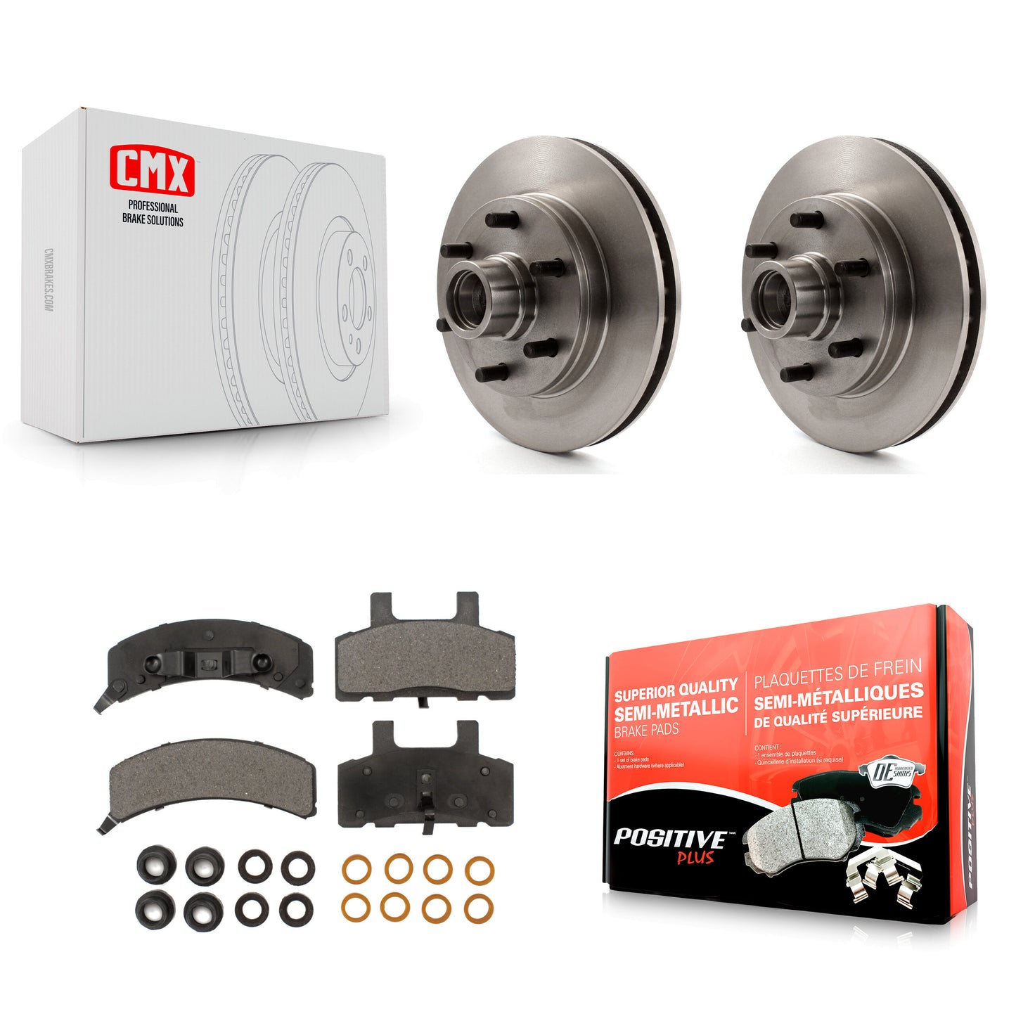 [Avant] Kit de Disque et plaquette (semi-métallique) de frein pour Chevrolet C2500 Express 2500 GMC Savana K8F-100661