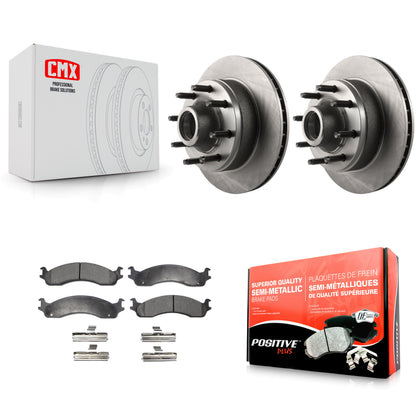 [Avant] Kit de Disque et plaquette (semi-métallique) de frein pour Ford E-350 Super Duty E-250 Econoline F-250 HD Club Wagon E-450 K8F-100671