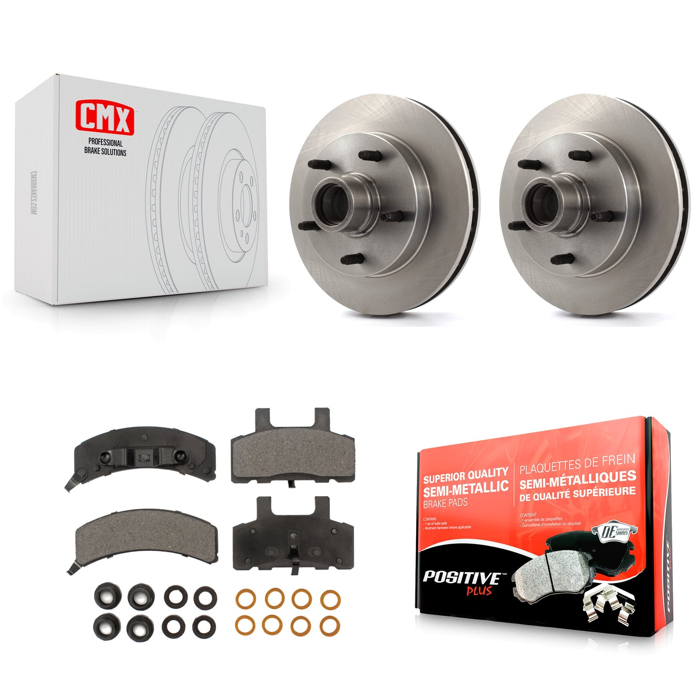 [Avant] Kit de Disque et plaquette (semi-métallique) de frein pour 1994-1999 Dodge Ram 1500 RWD K8F-100707