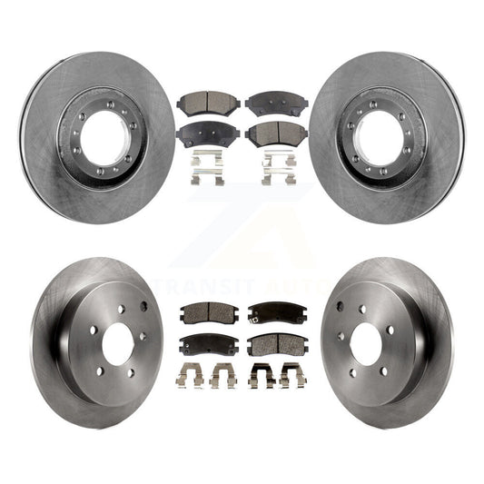 [Avant + Arrière] Kit de Disque et plaquette (semi-métallique) de frein pour 2002-2004 Pontiac Montana FWD avec rear brakes K8F-100718