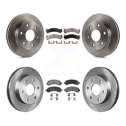 [Avant + Arrière] Kit de Disque et plaquette (semi-métallique) de frein pour 2006 Chevrolet Express 2500 GAS engine avec 6 Lug Wheels K8F-100728 par Transit Auto