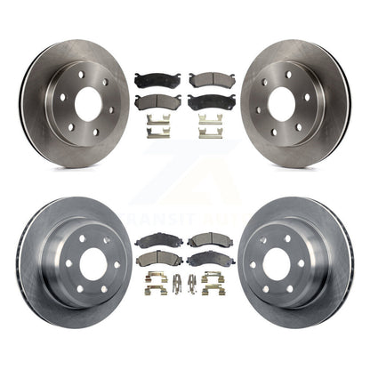 [Avant + Arrière] Kit de Disque et plaquette (semi-métallique) de frein pour Chevrolet Silverado 1500 GMC Tahoe Sierra Suburban Yukon Avalanche XL Cadillac Escalade ESV EXT K8F-100734