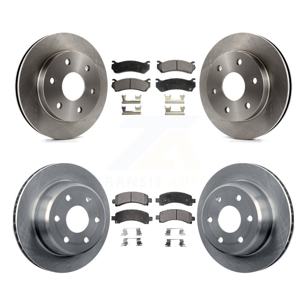 [Avant + Arrière] Kit de Disque et plaquette (semi-métallique) de frein pour Chevrolet Tahoe GMC Suburban 1500 Yukon Avalanche XL Cadillac Escalade Express Savana K8F-100735