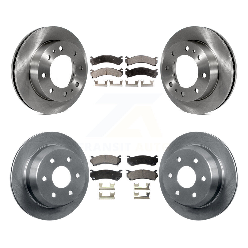[Avant + Arrière] Kit de Disque et plaquette (semi-métallique) de frein pour 2003 Chevrolet Silverado 2500 HD Suburban GMC Sierra K8F-100738