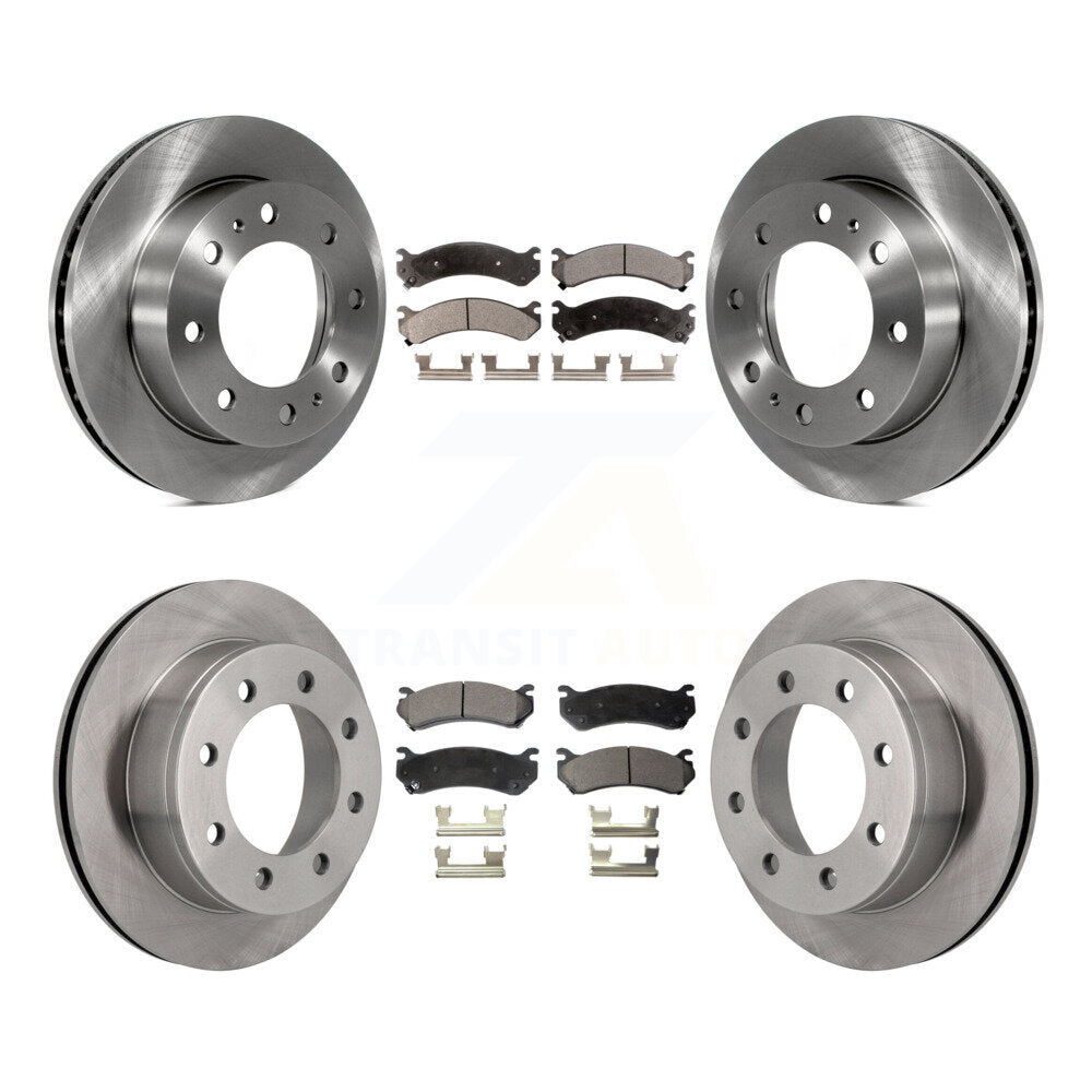 [Avant + Arrière] Kit de Disque et plaquette (semi-métallique) de frein pour Chevrolet Silverado 2500 HD GMC Sierra 3500 Classic Suburban Yukon XL Avalanche K8F-100739