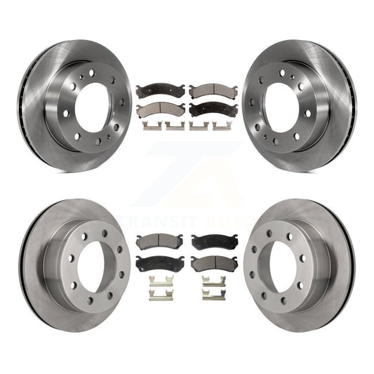 [Avant + Arrière] Kit de Disque et plaquette (semi-métallique) de frein pour Chevrolet Silverado 2500 HD GMC Sierra 3500 Classic Suburban Yukon XL Avalanche K8F-100739