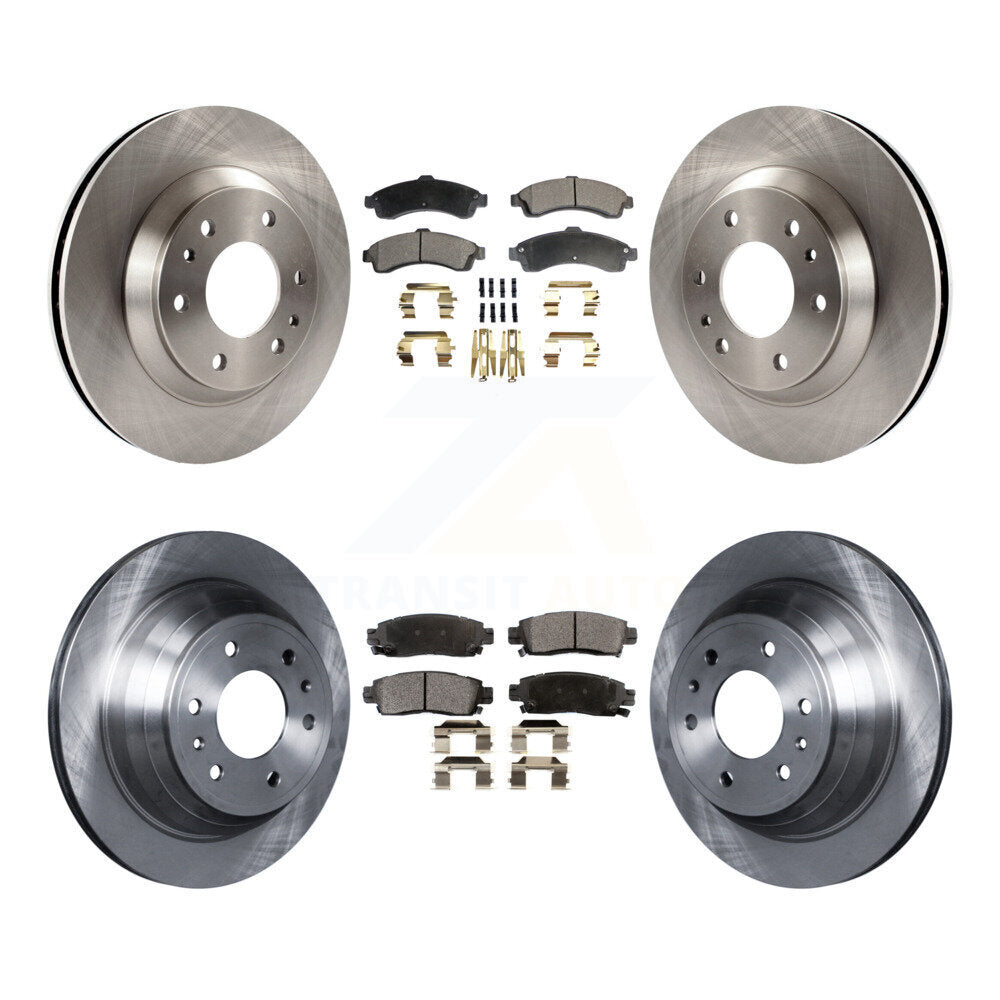 [Avant + Arrière] Kit de Disque et plaquette (semi-métallique) de frein pour Chevrolet Trailblazer GMC Envoy Buick Rainier Oldsmobile Bravada Isuzu Ascender K8F-100750