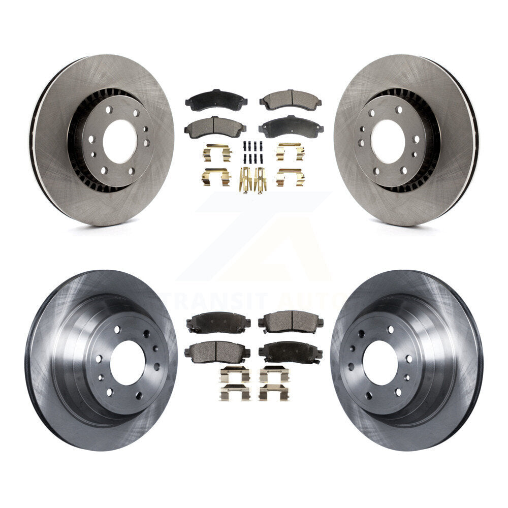[Avant + Arrière] Kit de Disque et plaquette (semi-métallique) de frein pour Chevrolet Trailblazer GMC EXT Envoy XL Buick Rainier XUV SSR Isuzu Ascender Saab 9-7x K8F-100752