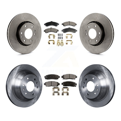 [Avant + Arrière] Kit de Disque et plaquette (semi-métallique) de frein pour Chevrolet Trailblazer GMC EXT Envoy XL Buick Rainier XUV SSR Isuzu Ascender Saab 9-7x K8F-100752