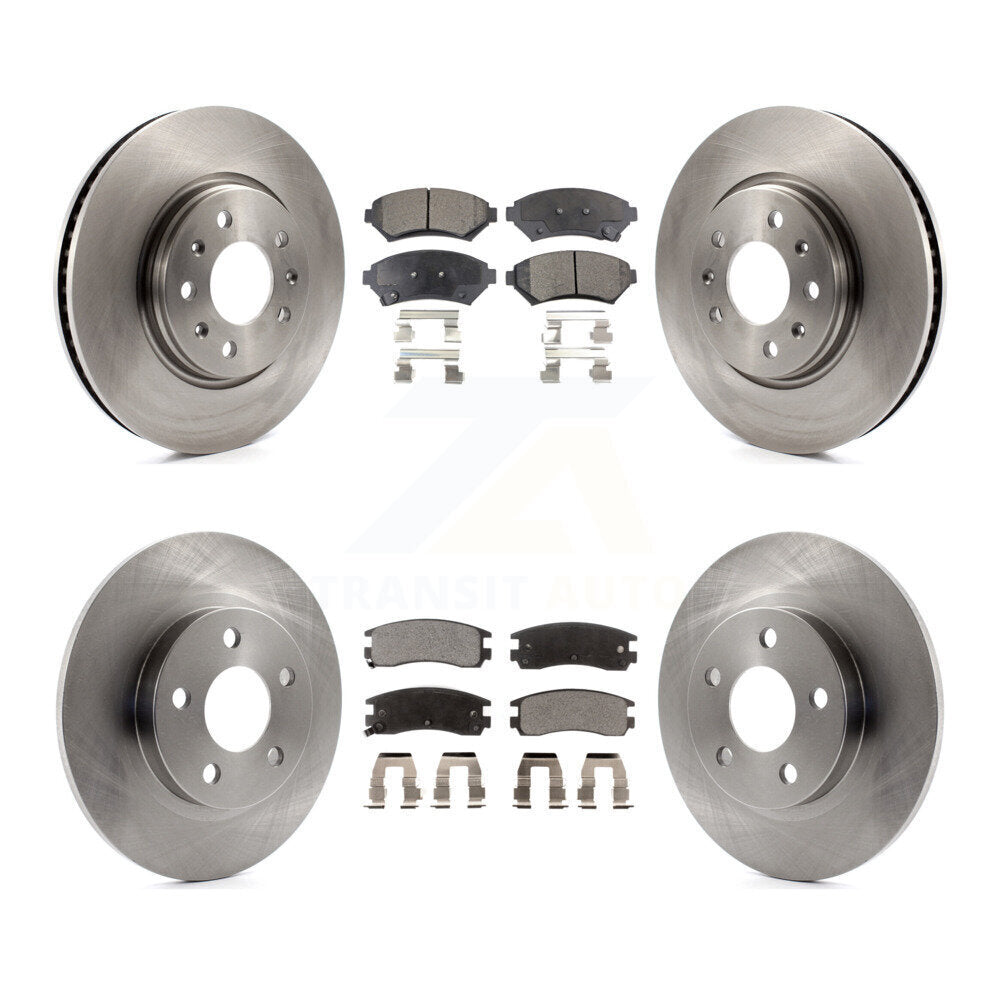 [Avant + Arrière] Kit de Disque et plaquette (semi-métallique) de frein pour 2003-2004 Cadillac Seville avec Solid Rotor K8F-100755