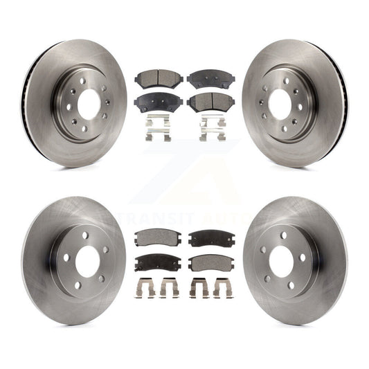 [Avant + Arrière] Kit de Disque et plaquette (semi-métallique) de frein pour 2003-2004 Cadillac Seville avec Solid Rotor K8F-100755