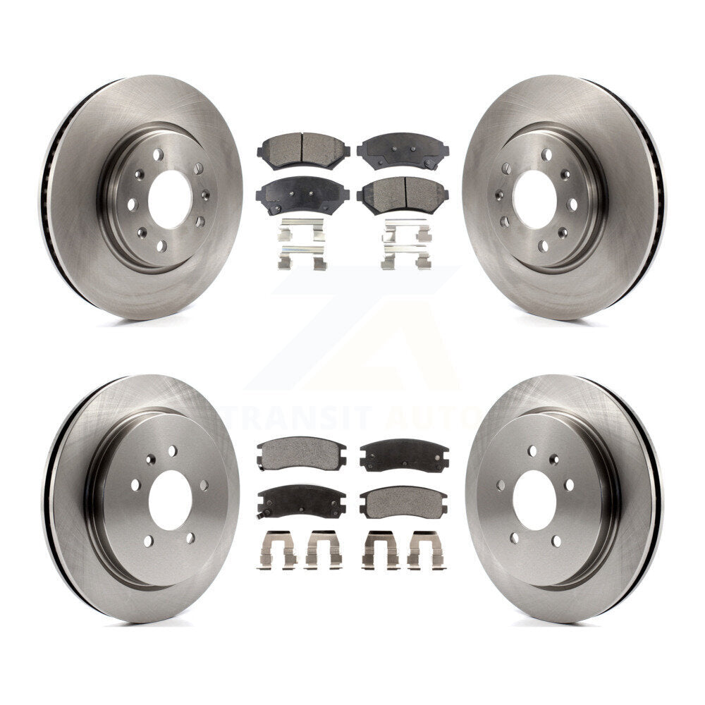 [Avant + Arrière] Kit de Disque et plaquette (semi-métallique) de frein pour 2003-2004 Cadillac Seville avec Vented Rotor K8F-100756