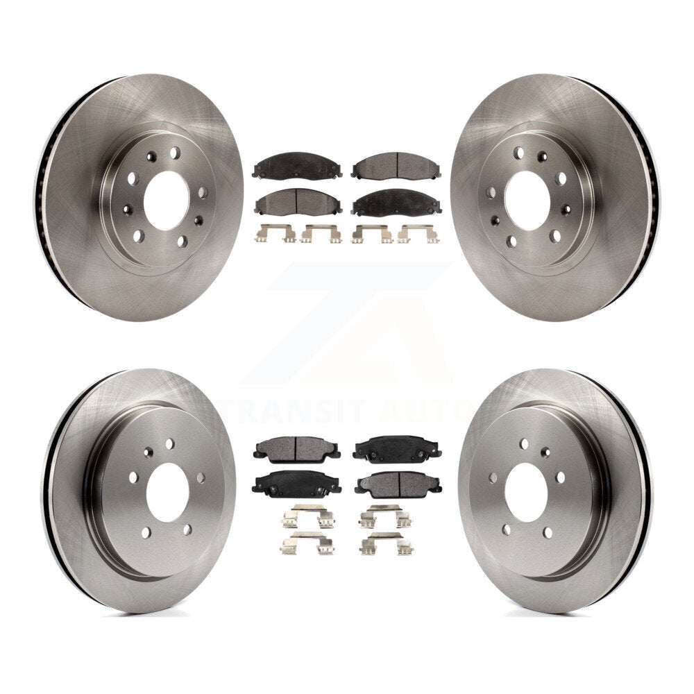 [Avant + Arrière] Kit de Disque et plaquette (semi-métallique) de frein pour Cadillac CTS avec Standard Suspension K8F-100758