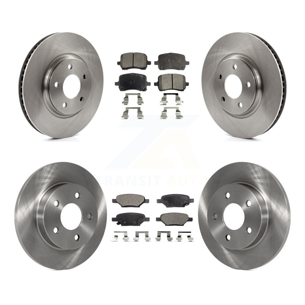 [Avant + Arrière] Kit de Disque et plaquette (semi-métallique) de frein pour Chevrolet Cobalt Saturn Ion HHR Malibu Pontiac G6 Pursuit K8F-100760