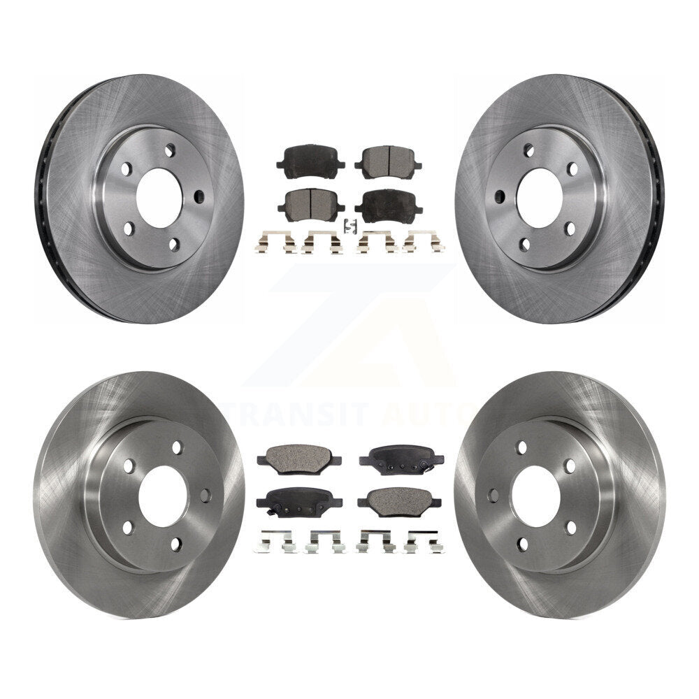 [Avant + Arrière] Kit de Disque et plaquette (semi-métallique) de frein pour Chevrolet Malibu Pontiac G6 avec 276mm Diameter Rotor K8F-100766