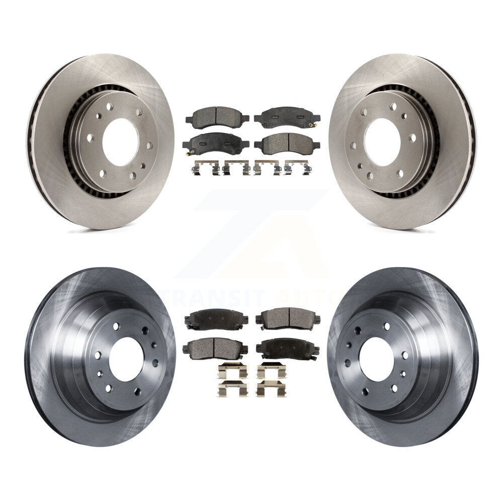 [Avant + Arrière] Kit de Disque et plaquette (semi-métallique) de frein pour Chevrolet Trailblazer GMC Envoy Buick Rainier Isuzu Ascender K8F-100782