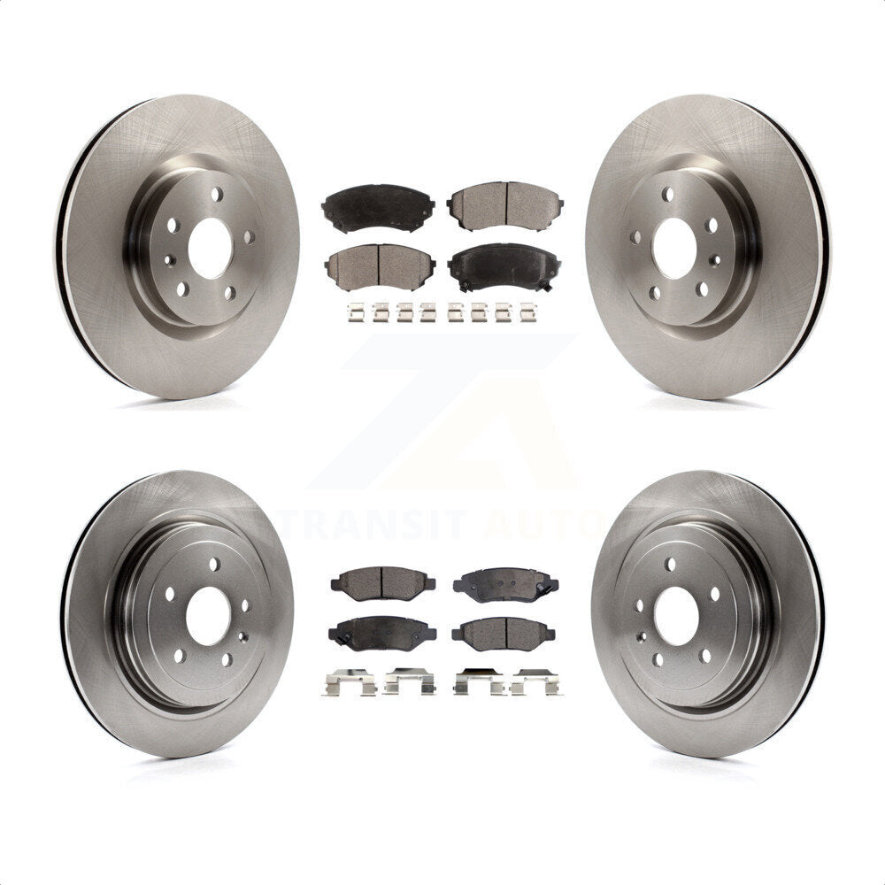 [Avant + Arrière] Kit de Disque et plaquette (semi-métallique) de frein pour Cadillac CTS avec Heavy Duty Brakes K8F-100802 par Transit Auto