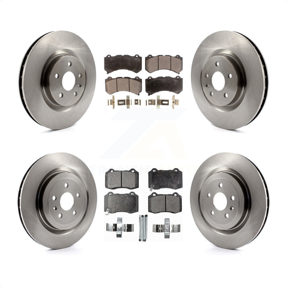 [Avant + Arrière] Kit de Disque et plaquette (semi-métallique) de frein pour 2014 Chevrolet Camaro ZL1 K8F-100820 par Transit Auto