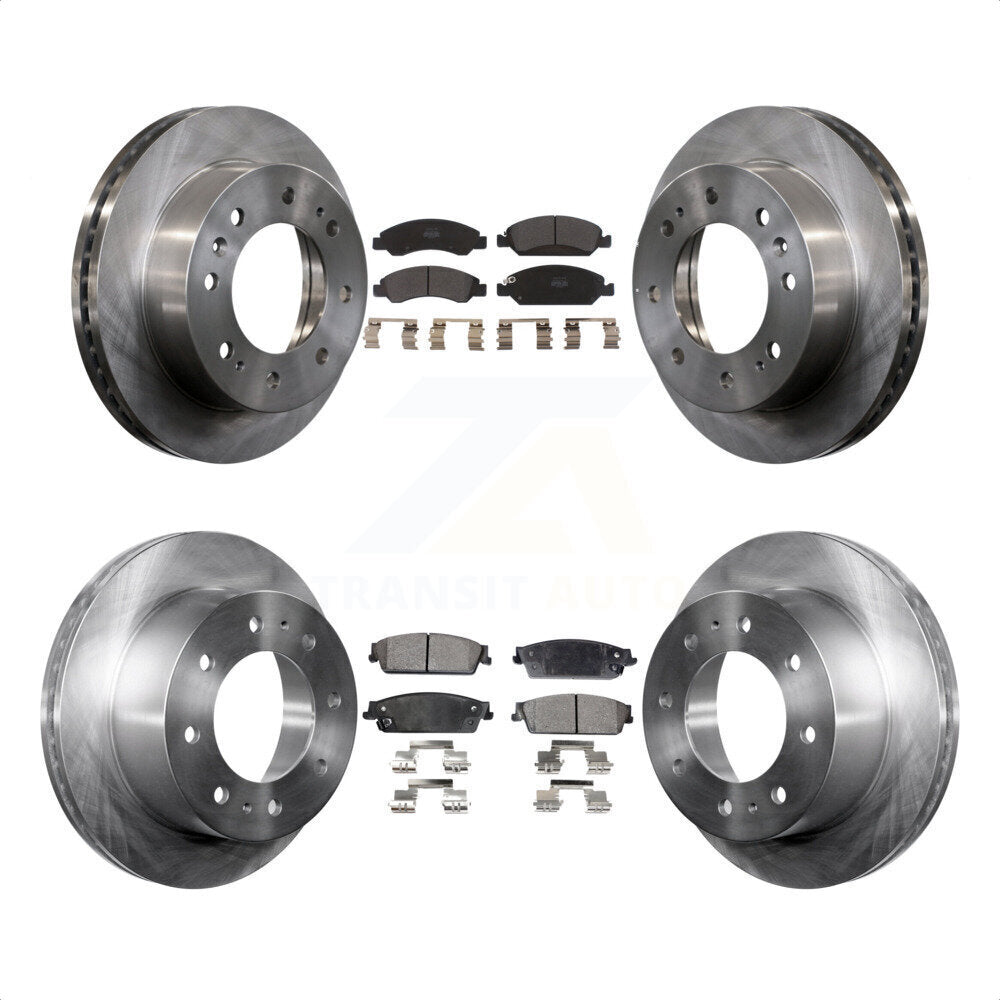 [Avant + Arrière] Kit de Disque et plaquette (semi-métallique) de frein pour 2011 Chevrolet Silverado 1500 Hybrid K8F-100829 par Transit Auto